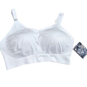 UNDEROUTFIT NWT White Seamless Comfort Wireless Full Coverage Bra Style 454 XL